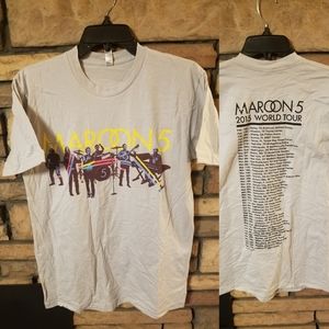 Maroon 5 shirt LARGE 2015 world tour exclusive GRAY C3